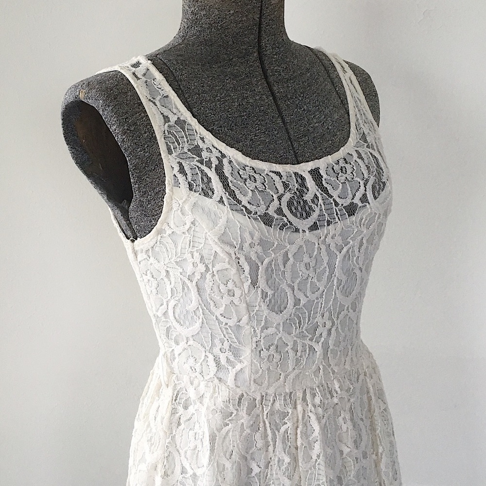 Forever 21 Lace Illusion Neckline Dress